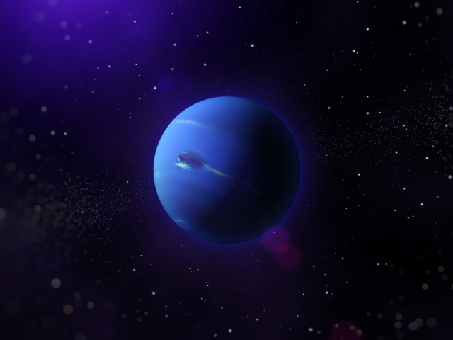 Планета Нептун в звездной галактике 