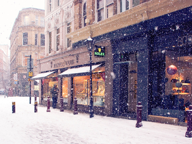 Снегопад на улице