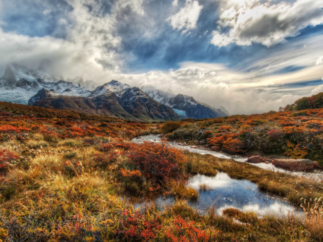 Живописная природа и фантастическое небо, Патагония Чили 