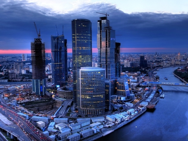 Строительство небоскребов в городе Москва, Россия 