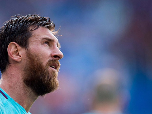 Футболист Лионель Месси с бородой