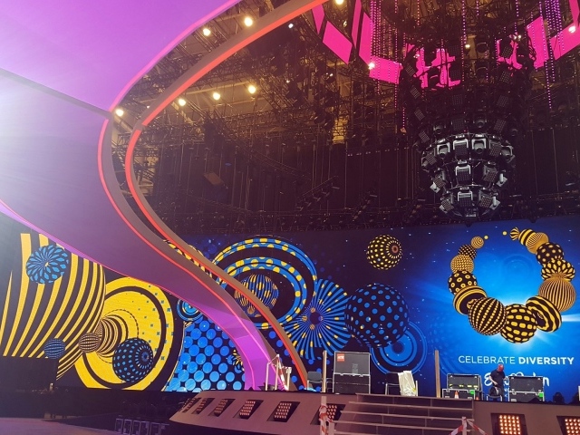Сцена главного музыкального конкурса Евровидение, Киев 2017 