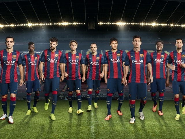 Футбольная команда футбольного клуба Барселона 