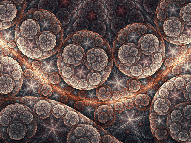 Абстрактные круги, фрактальный рисунок