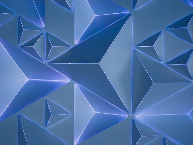 Голубые треугольники 3д графика
