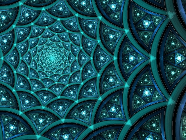 Фрактальный необычный красивый рисунок, 3д графика