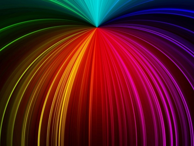 Разноцветный фрактальный зонт 