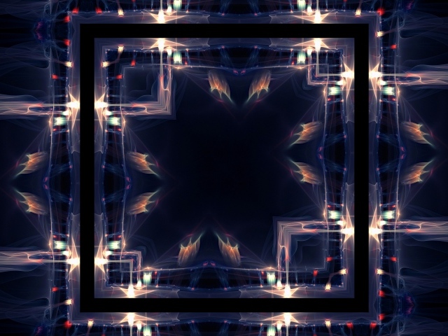 Квадрат с яркими волнами, 3д графика