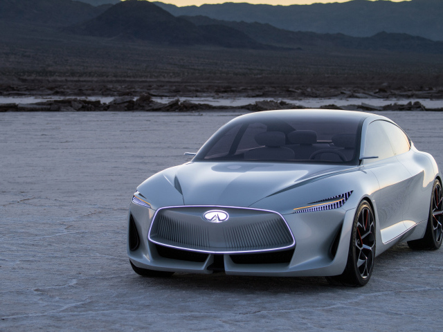 Серебристый автомобиль  Infiniti Q Inspiration Concept, 2018