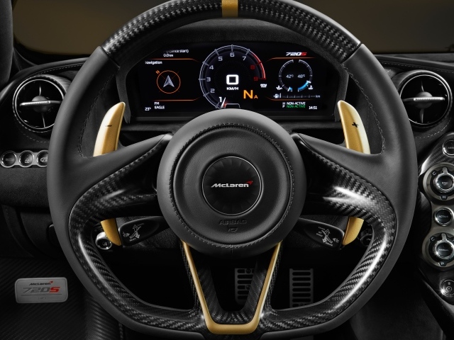 Кожаный руль автомобиля McLaren 720S, 2018