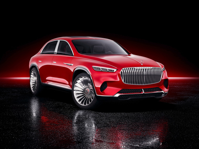 Красный автомобиль Vision Mercedes Maybach Ultimate Luxury, 2018