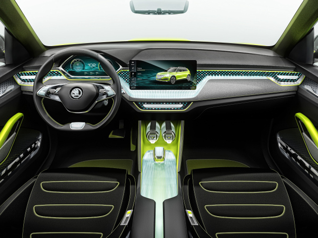 Салон автомобиля Skoda Vision X 2018