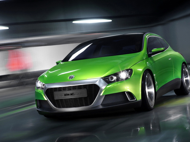 Зеленый автомобиль Volkswagen Iroc Sports Car Concept, 2018