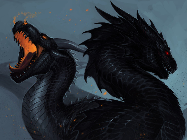 Два черных дракона, фэнтези