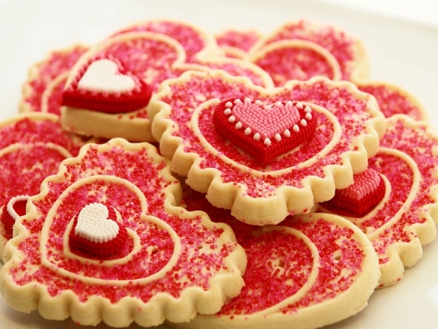 Аппетитное печенье в форме сердечек