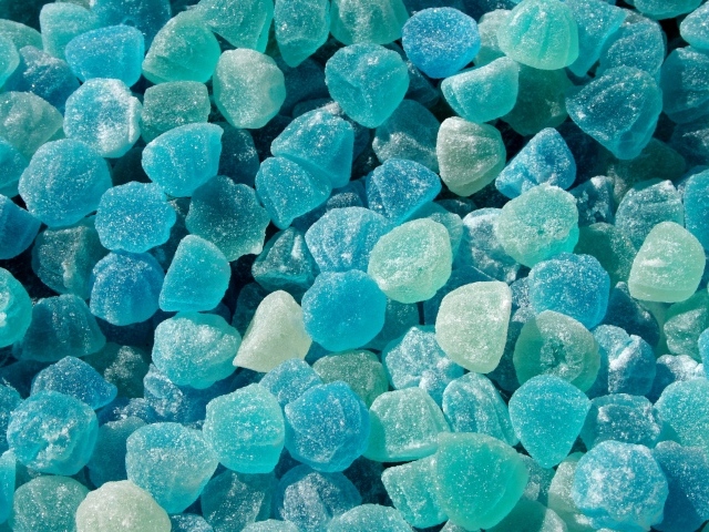 Голубые конфеты желе