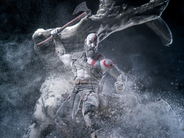 Разрушительный Кратос, персонаж компьютерной игры God of War, 2018