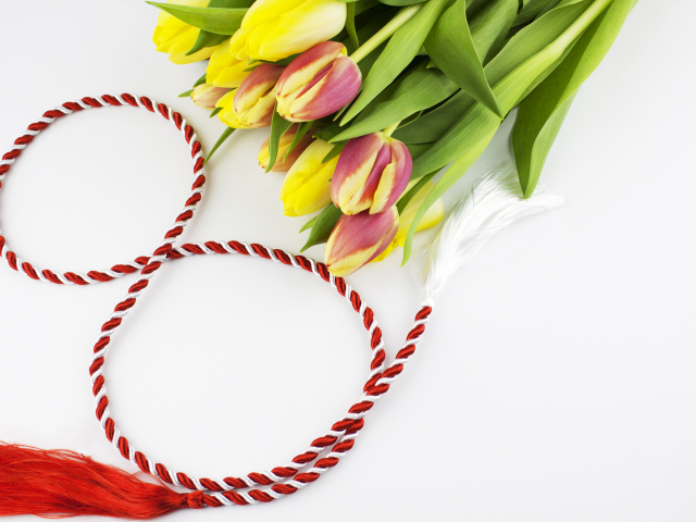 Букет тюльпанов на Международный женский день 8 марта