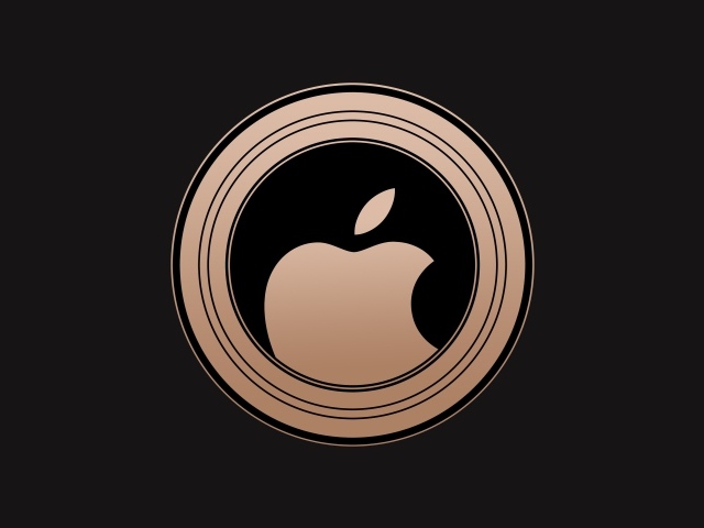 Логотип IPhone XS на черном фоне