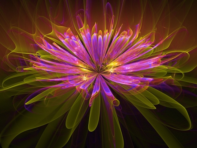 Красивый необычный фрактальный цветок