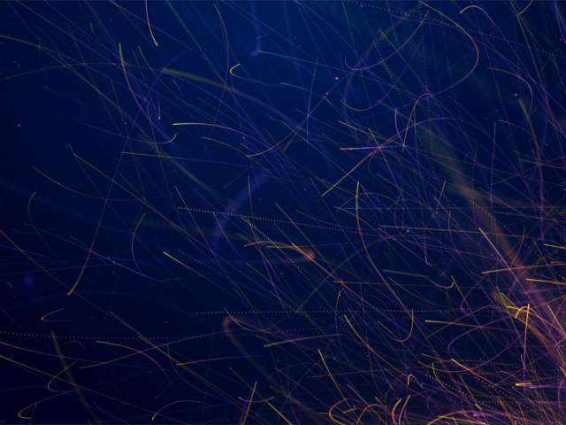 Огненные искры на синем фоне, 3д графика