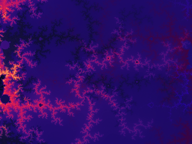 Морозный фрактальный рисунок 