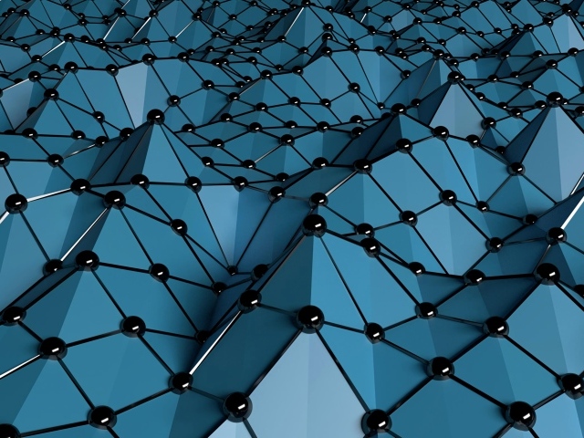 Серые геометрические фигуры с черными точками 3д графика