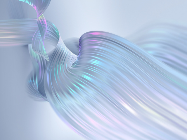 Неоновые абстрактные волны на сером фоне