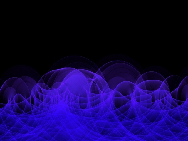 Неоновый синий дым на черном фоне