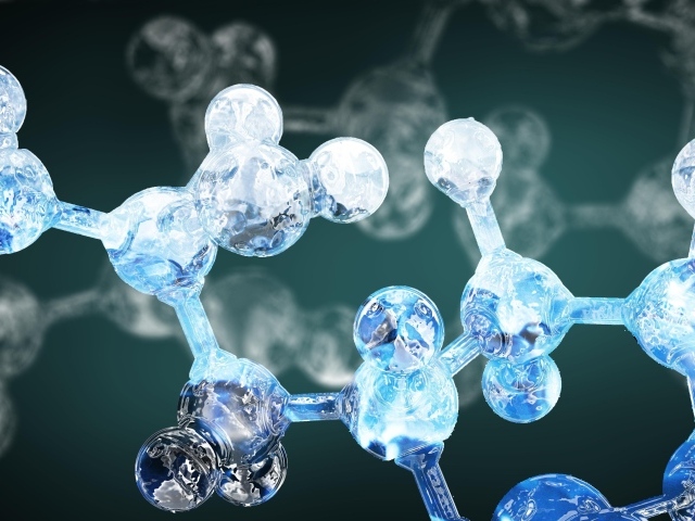 Неоновые молекулярные связи крупным планом