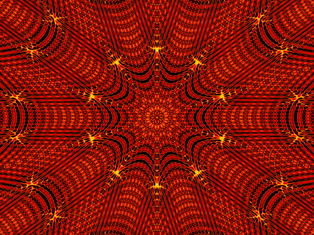 Красивый яркий оранжевый абстрактный рисунок калейдоскоп