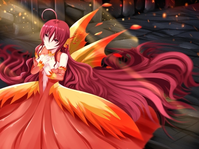 Девушка с длинными розовыми волосами аниме Оригинал