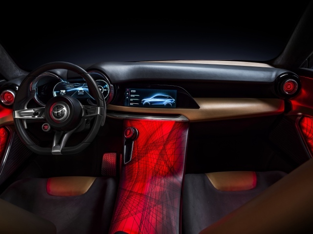 Дорогой салон автомобиля Alfa Romeo Tonale Concept, 2019 года