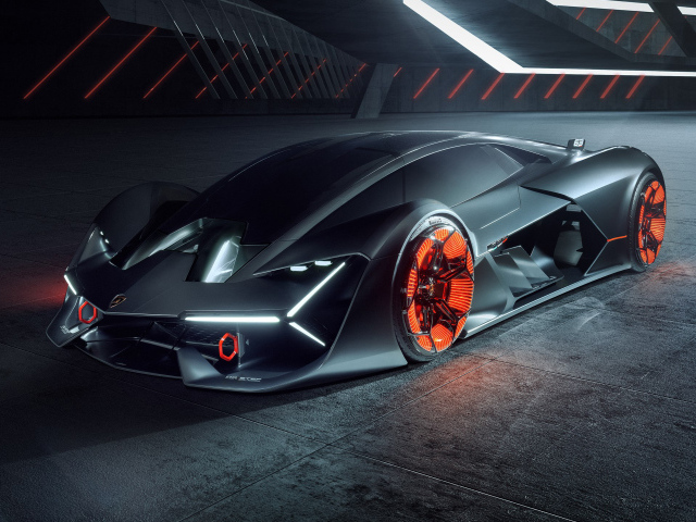 Дорогой стильный автомобиль Lamborghini Terzo Millennio 2019 года