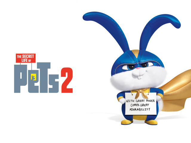 Кролик Снежок на постере нового мультфильма Тайная жизнь домашних животных 2