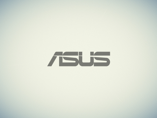 Логотип ASUS на сером фоне
