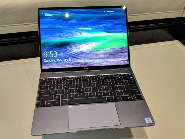Тонкий ноутбук Huawei MateBook 13, CES 2019