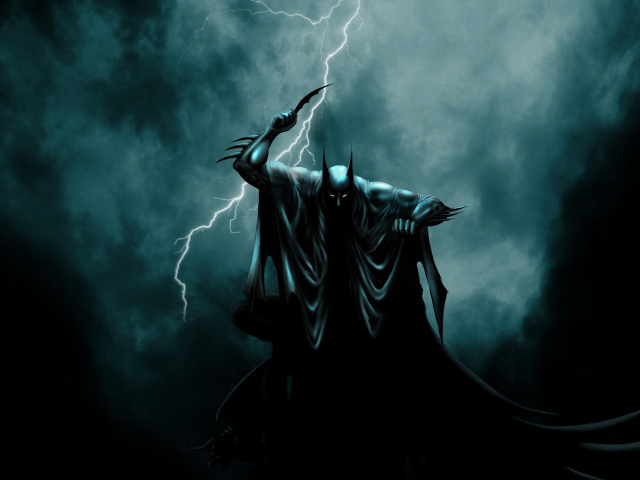 Темный рыцарь с молнией, рисунок