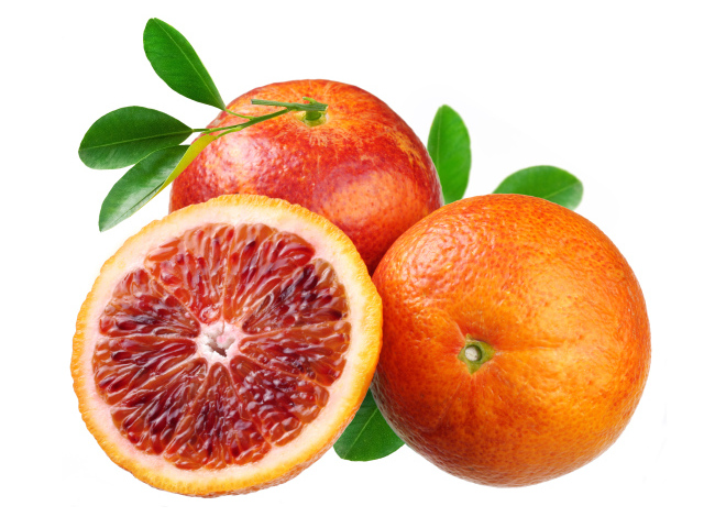 Красивые оранжевый грейпфруты на белом фоне