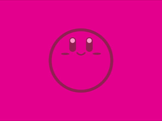 Компьютерная игра Kirby логотип на розовом фоне