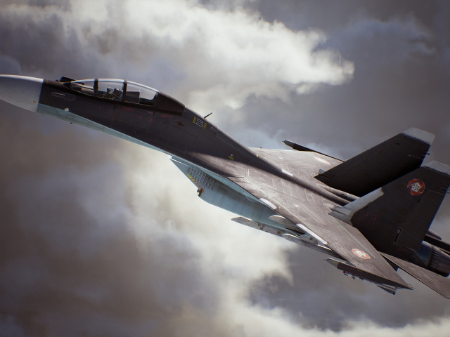 Истребитель из компьютерной игры Ace Combat 7: Skies Unknown, 2019