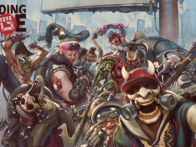 Постер компьютерной игры Bleeding Edge, 2019 года