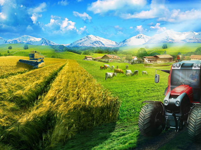 Уборка пшеницы игра Farming Simulator