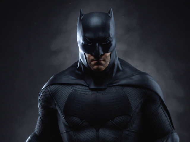Бэтмен на черном фоне крупным планом