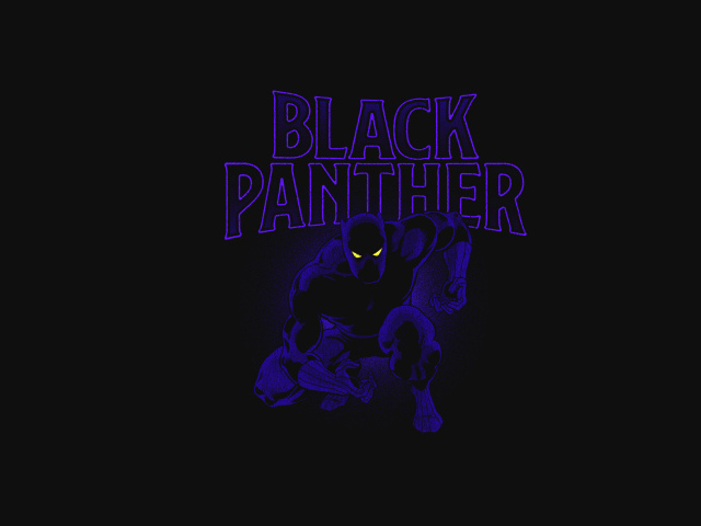 Постер фильма Черная пантера на черном фоне