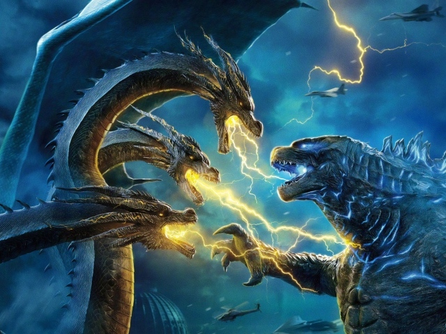 Кадр фильма Годзилла 2: Король монстров, 2019 года