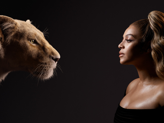 Певица Бейонсе и львица Нала фильм Король лев, 2019