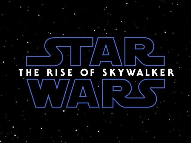 Логотип фильма Звёздные войны: Эпизод IX на черном фоне