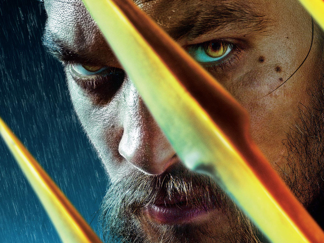 Супергерой Аквамен лицо крупным планом