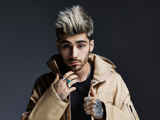 Британский певец Zayn  с крашеными волосами